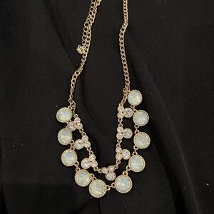 Elegant Gold and grayish stone  Necklace